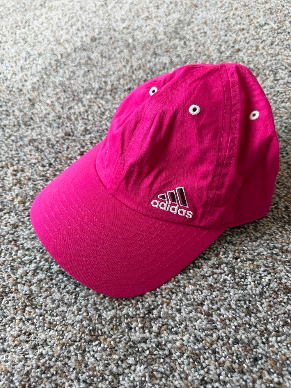 Adidas Climalite Hot Pink Baseball Cap White Logo Adjustable Sport Golf Hat